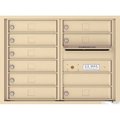 Florence Mfg Co Florence Versatile 4C Mailbox 4C06D-09, 23-1/4"H, 9 Mailboxes, Front Loading, Aluminum, Beige, USPS 4C06D-09SD